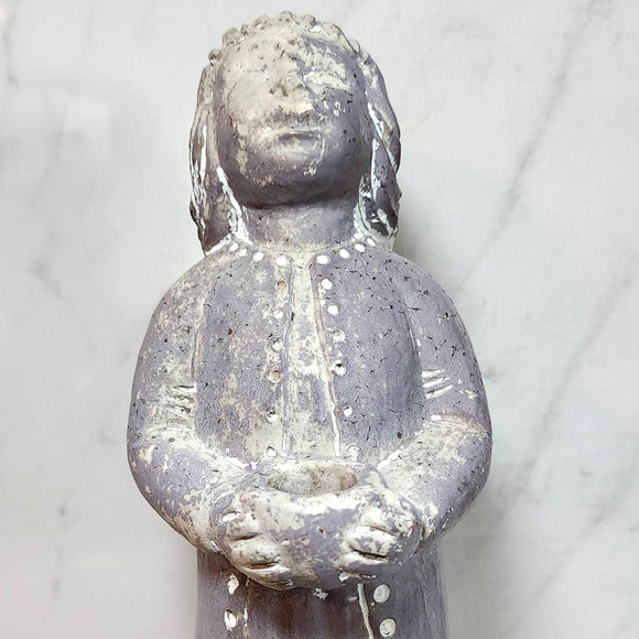 Retired Signed Isabel Bloom Hope Angel with Wings Candle Holder Sculpture 10" - Picture 5 of 10